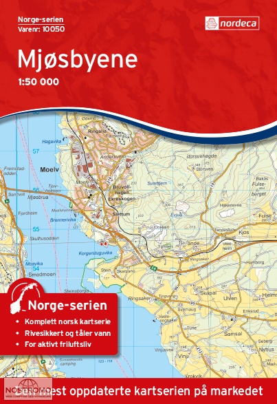 10050 MJØSBYENE | carte topographique Nordeca