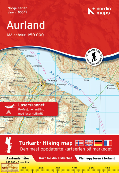 10047 AURLAND | carte topographique Nordic Maps