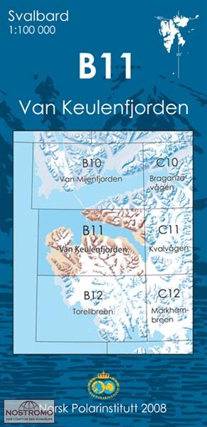 B11 VAN KEULENFJORDEN | Norsk Polarinstitutt topographical map