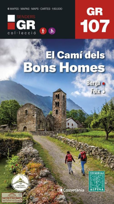 EL CAMÍ DELS BONS HOMES - BERGA-FOIX GR 107 | carte de randonnée et de cyclotourisme Alpina