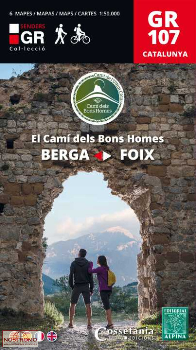 EL CAMÍ DELS BONS HOMES - BERGA-FOIX GR 107 | Alpina hiking and cycling map