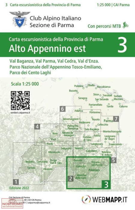 03 ALTO APPENNINO EST | CAI Parma hiking map