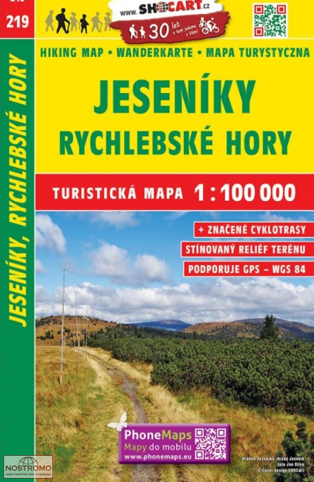 219 JESENIKY - RYCHLEBSKE HORY | carte touristique Shocart