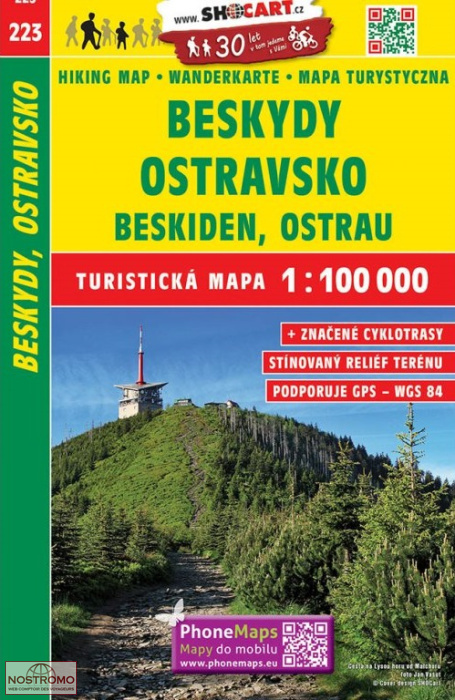 223 BESKYDY - OSTRAVSKO | carte touristique Shocart