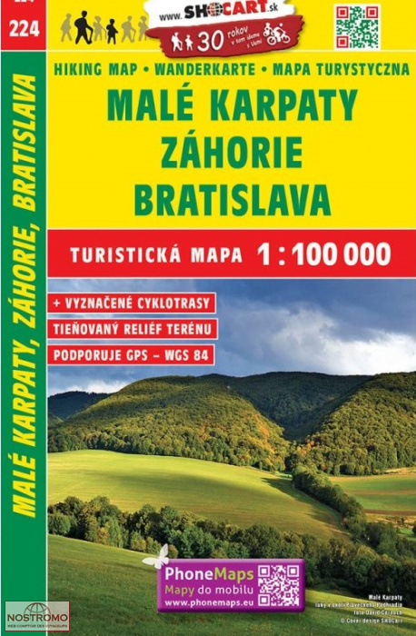 224 MALE KARPATY - ZAHORIE - BRATISLAVA | carte touristique Shocart