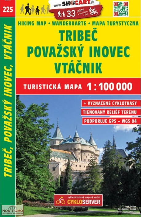 225 TRIBEC - POVAZSKY INOVEC - VTACNIK | carte touristique Shocart