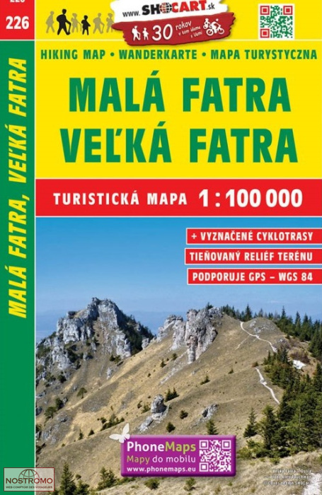 226 MALA FATRA - VELKA FATRA | carte touristique Shocart