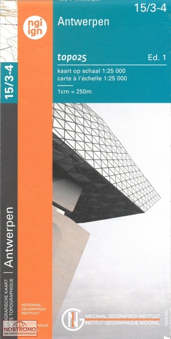 15/3-4 ANTWERPEN | carte topographique NGI/IGN