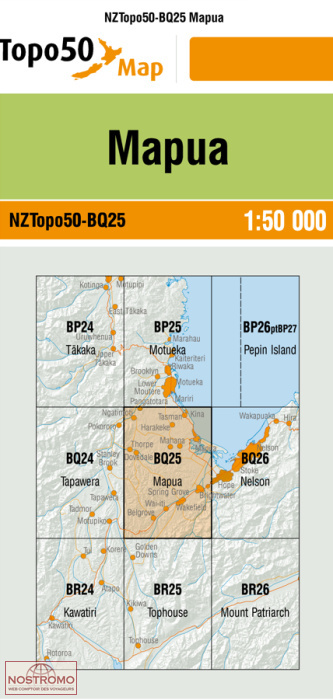 BQ25 MAPUA | carte topographique LINZ