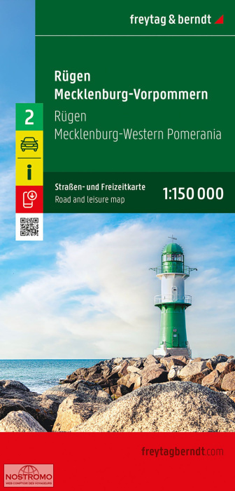 2 RÜGEN - MECKLENBURG-WESTERN POMERANIA | Freytag & Berndt road map