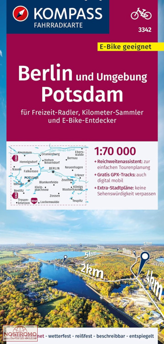 3342 BERLIN UND UMGEBUNG - POTSDAM | Kompass cycling map