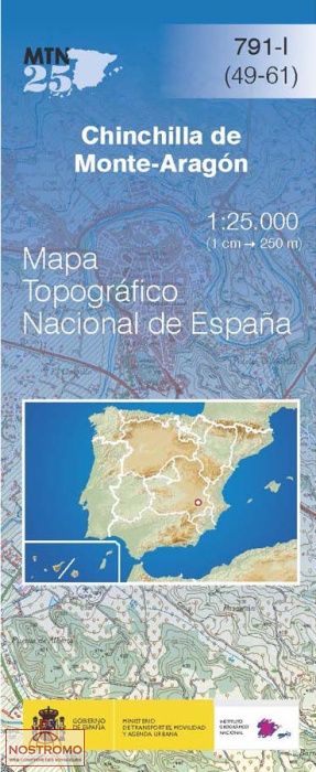 791-1 CHINCHILLA DE MONTE-ARAGÓN | carte topographique CNIG