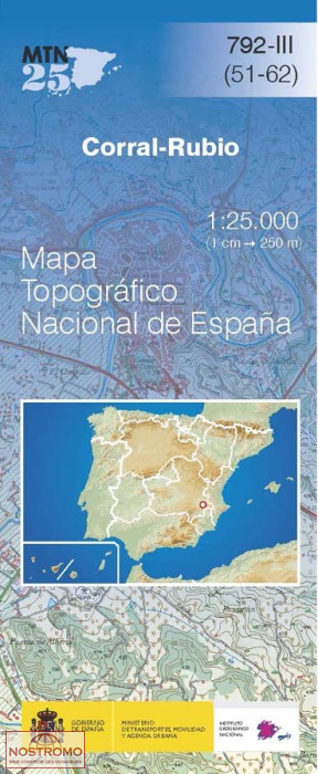 792-3 CORRAL-RUBIO | carte topographique CNIG