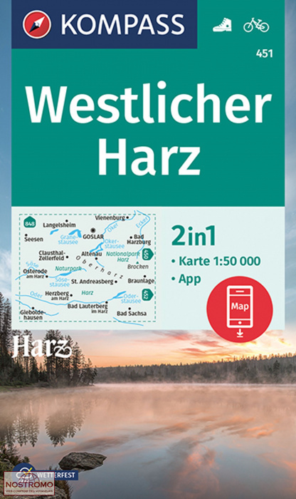 451 WESTLICHER HARZ | Kompass hiking map