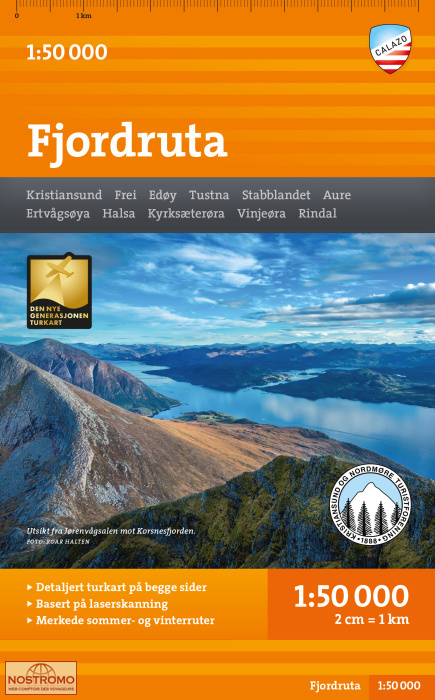 FJORDRUTA | carte de randonnée Calazo