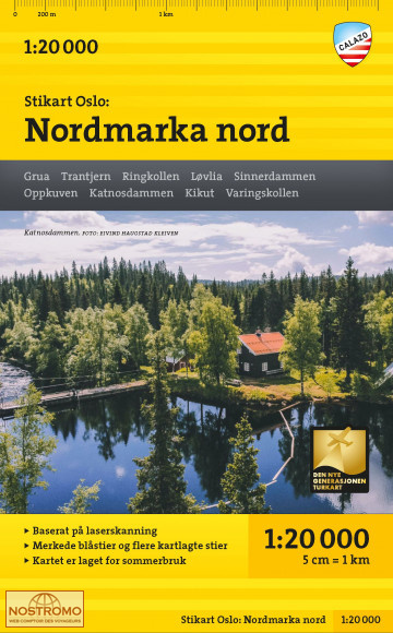 NORDMARKA NORD | carte de randonnée Calazo