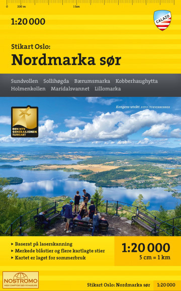 NORDMARKA SØR | carte de randonnée Calazo
