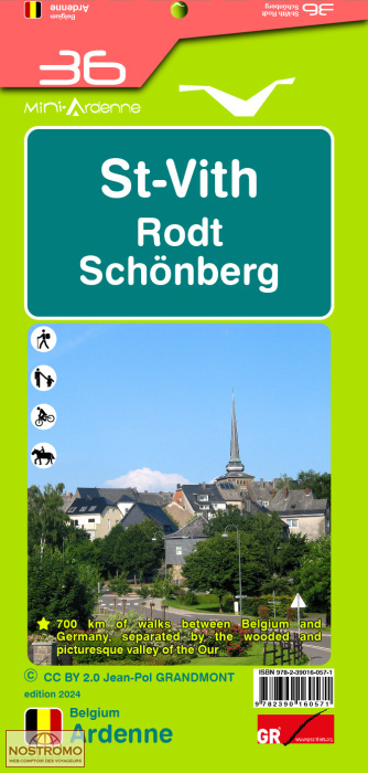 36 ST-VITH - RODT - SCHÔNBERG | carte de randonnée Mini-Ardenne