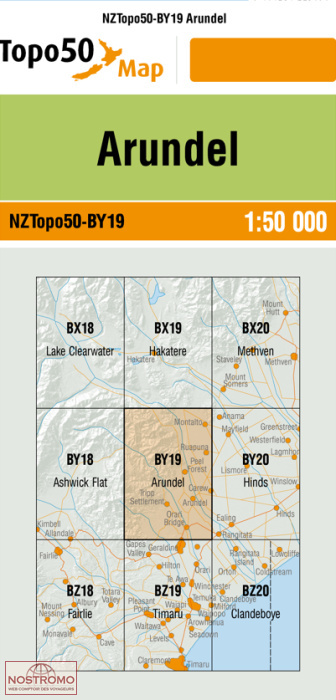 BY19 ARUNDEL | carte topographique LINZ