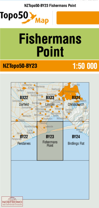 BY23 FISHERMANS POINT | carte topographique LINZ