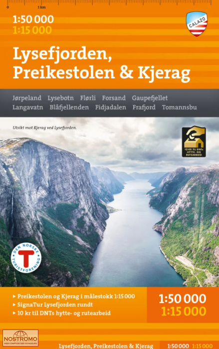 LYSEFJORDEN, PREIKESTOLEN & KJERAG | Calazo hiking map