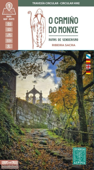 O CAMIÑO DO MONXE - RIBEIRA SACRA | carte de randonnée Alpina