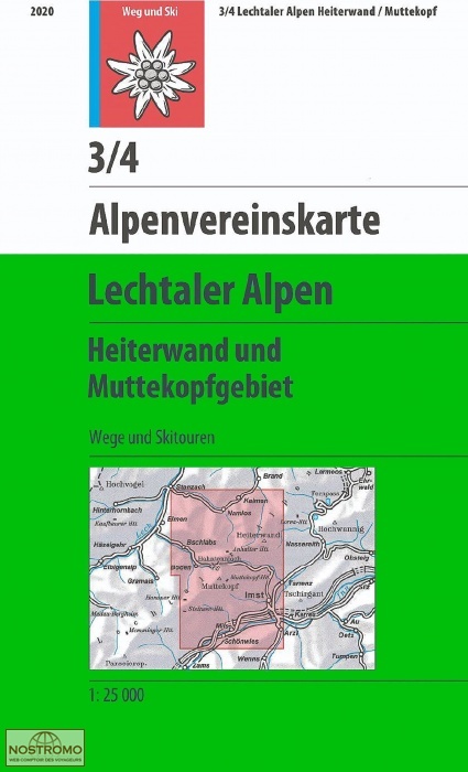 03/4 LECHTALER ALPEN - HEITERWAND UND MUTTERKOPFGEBIET | Alpenverein hiking map