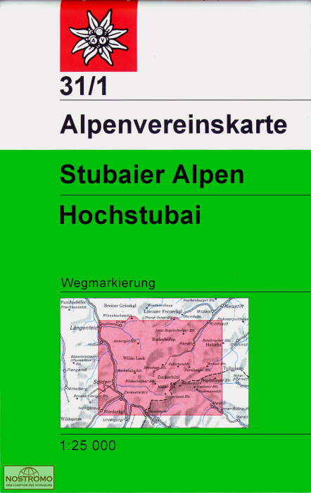 31/1 STUBAIER ALPEN - HOCHSTUBAI | Alpenverein hiking map