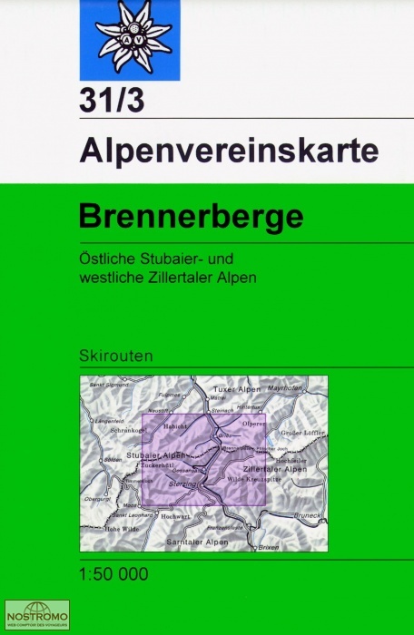31/3 BRENNERBERGE | Alpenverein winter sports map