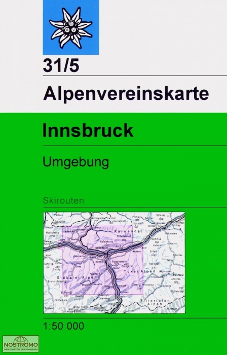 31/5 INNSBRUCK - UMGEBUNG | Alpenverein winter sports map