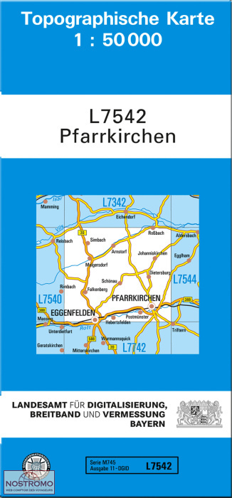 L7542 PFARRKIRCHEN | carte topographique LDBV