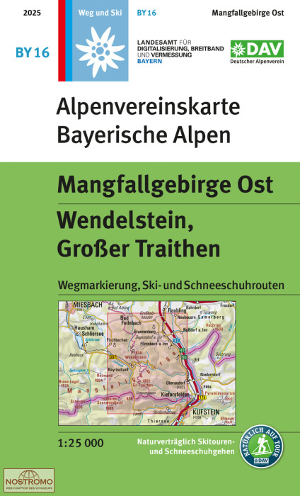 BY16 MANGFALLGEBIRGE OST | DAV Alpenverein hiking map