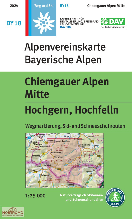 BY18 CHIEMGAUER ALPEN MITTE | DAV Alpenverein hiking map