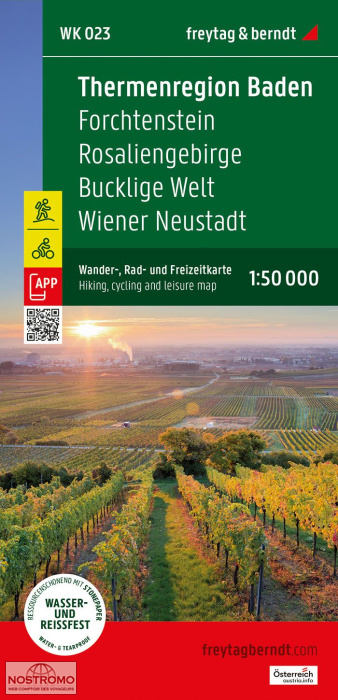WK023 THERMENREGION BADEN | Freytag & Berndt hiking map