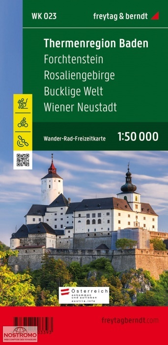 WK023 THERMENREGION BADEN | Freytag & Berndt hiking map