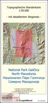 GALIČICA NATIONAL PARK | Projektnord topographic map