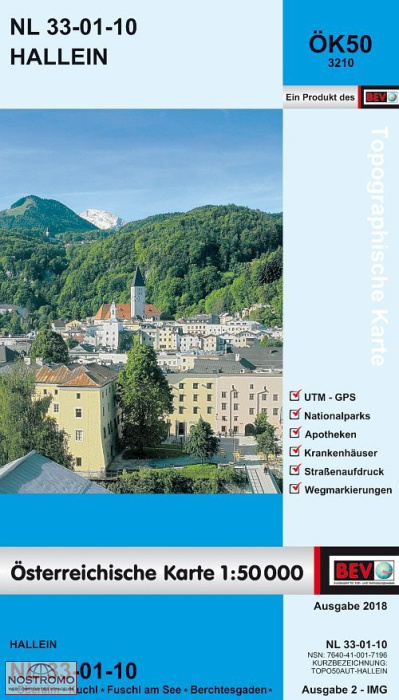 3210 HALLEIN | carte topographique BEV
