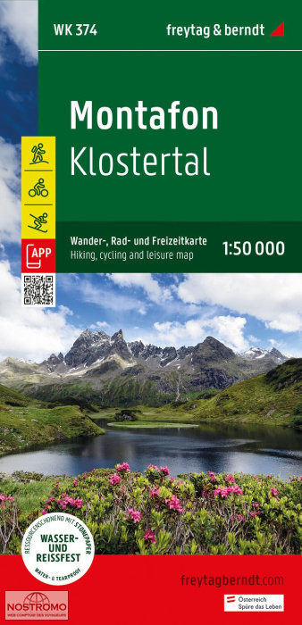 WK374 MONTAFON | Freytag & Berndt hiking map