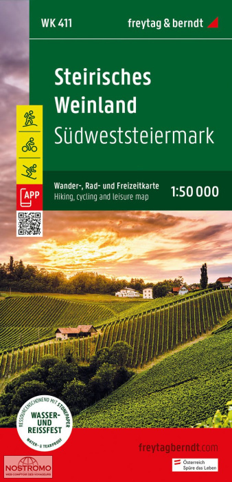 WK411 STEIRISCHES WEINLAND - SÜDWEST-STEIERMARK | Freytag & Berndt hiking map
