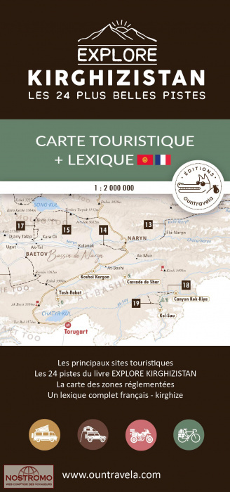 KIRGHIZISTAN | carte touristique Ountravela