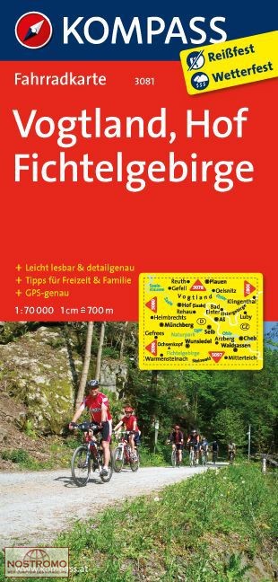 3081 VOGTLAND - HOF - FICHTELGEBIRGE | Kompass cycling map