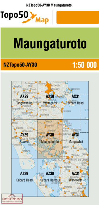 AY30 MAUNGATUROTO | carte topographique LINZ