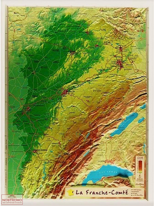 FRANCHE-COMTÉ | Géorelief relief map