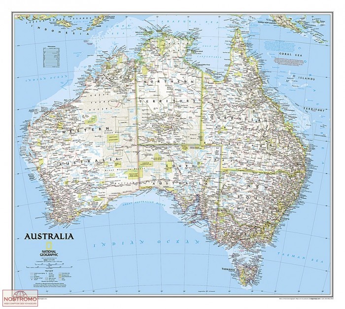 AUSTRALIA | National Geographic wall map
