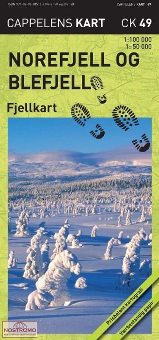NOREFJELL OG BLEFJELL - CK49 | Cappelen Damm hiking map