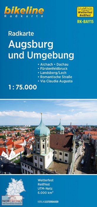 BAY15 AUGSBURG UND UMGEBUNG | carte de cyclotourisme Esterbauer