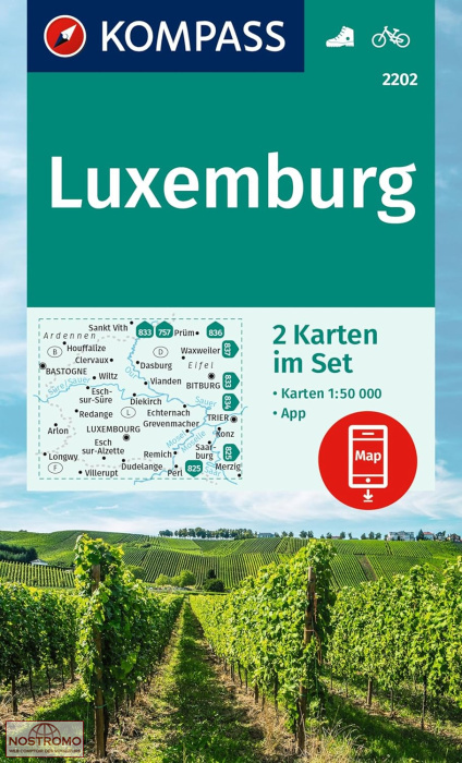 2202 LUXEMBURG | Kompass hiking map