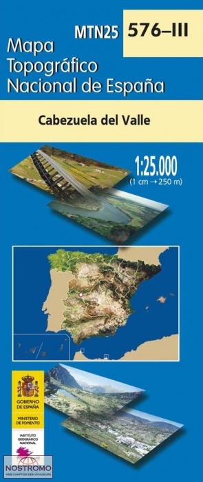 576-3 CABEZUELA DEL VALLE | carte topographique CNIG