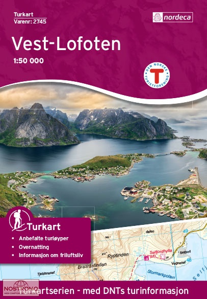 2745 VEST-LOFOTEN | carte de randonnée Nordeca