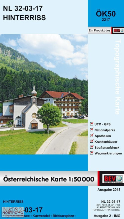 2217 HINTERRISS | carte topographique BEV